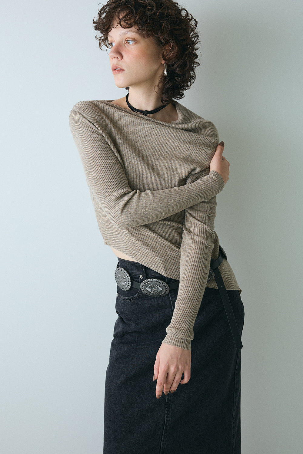 【予約：1月下旬〜2月上旬】Hem Rib Knit／60251108051