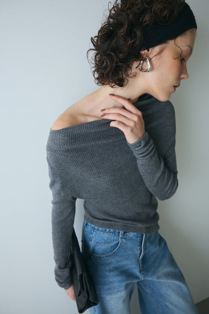 【予約：1月下旬〜2月上旬】Hem Rib Knit／60251108051