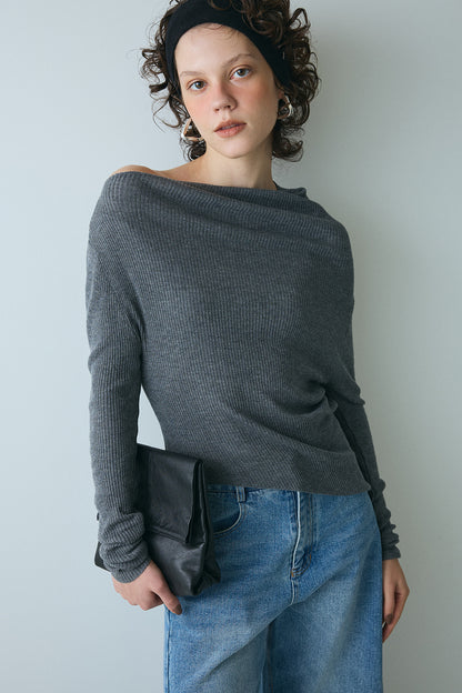 【予約：1月下旬〜2月上旬】Hem Rib Knit／60251108051