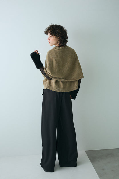 【予約：1月下旬〜2月上旬】Knit Cape Cardigan／60251109043
