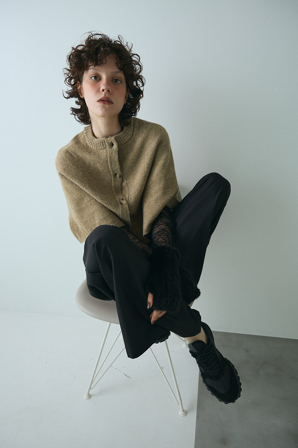 【予約：1月下旬〜2月上旬】Knit Cape Cardigan／60251109043