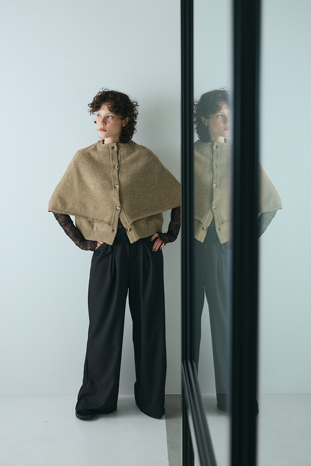 【予約：1月下旬〜2月上旬】Knit Cape Cardigan／60251109043