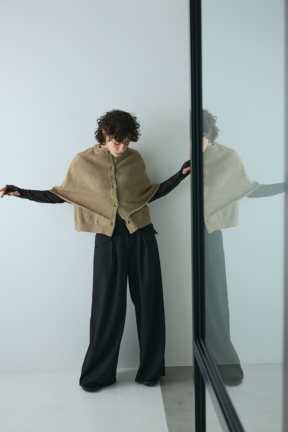 【予約：1月下旬〜2月上旬】Knit Cape Cardigan／60251109043