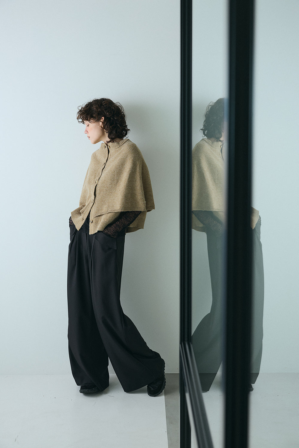 【予約：1月下旬〜2月上旬】Knit Cape Cardigan／60251109043