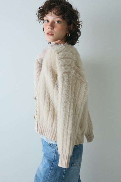 【予約：1月下旬〜2月上旬】Eco Fur Cardigan／60251109045