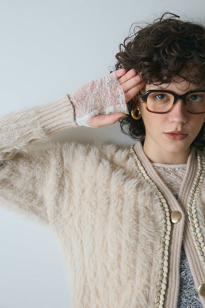 【予約：1月下旬〜2月上旬】Eco Fur Cardigan／60251109045