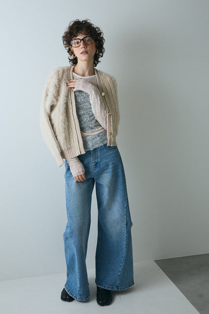 【予約：1月下旬〜2月上旬】Eco Fur Cardigan／60251109045