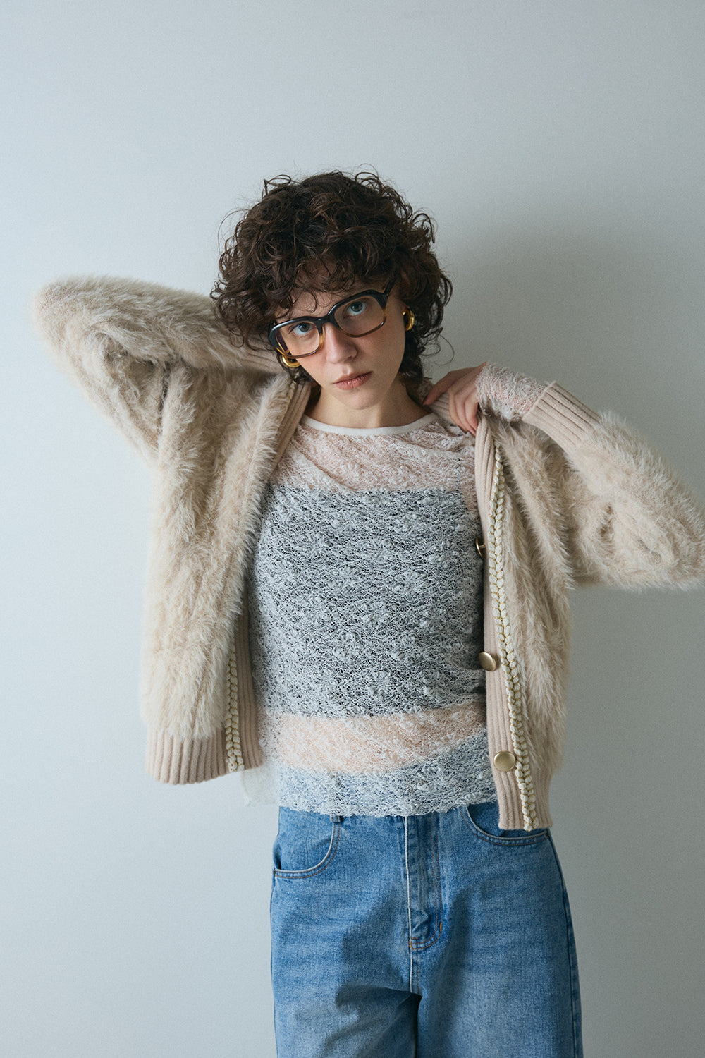 【予約：1月下旬〜2月上旬】Eco Fur Cardigan／60251109045