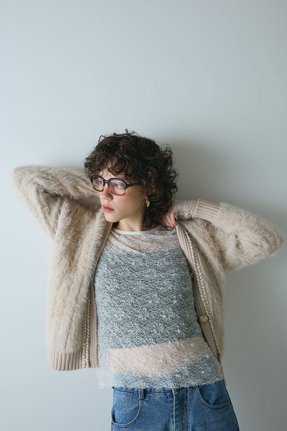 【予約：1月下旬〜2月上旬】Eco Fur Cardigan／60251109045