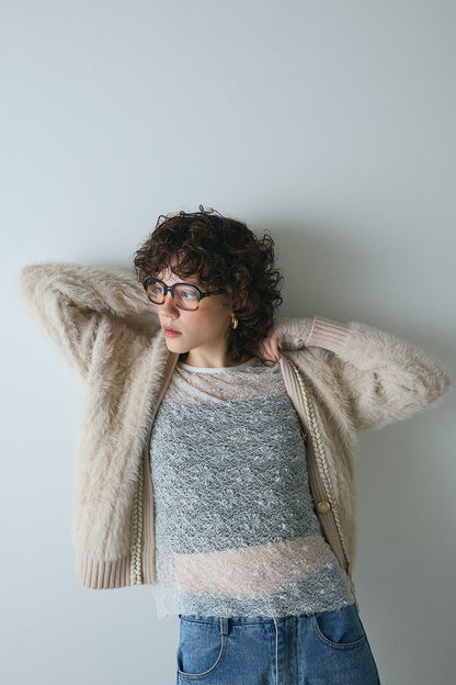【予約：1月下旬〜2月上旬】Eco Fur Cardigan／60251109045