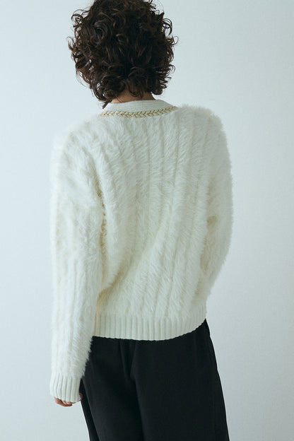 【予約：1月下旬〜2月上旬】Eco Fur Cardigan／60251109045