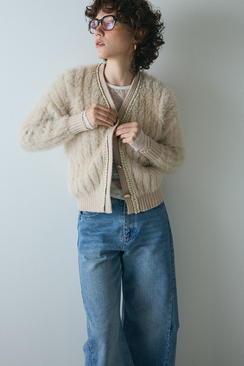 【予約：1月下旬〜2月上旬】Eco Fur Cardigan／60251109045