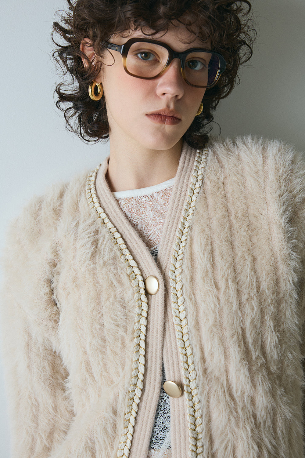 【予約：1月下旬〜2月上旬】Eco Fur Cardigan／60251109045