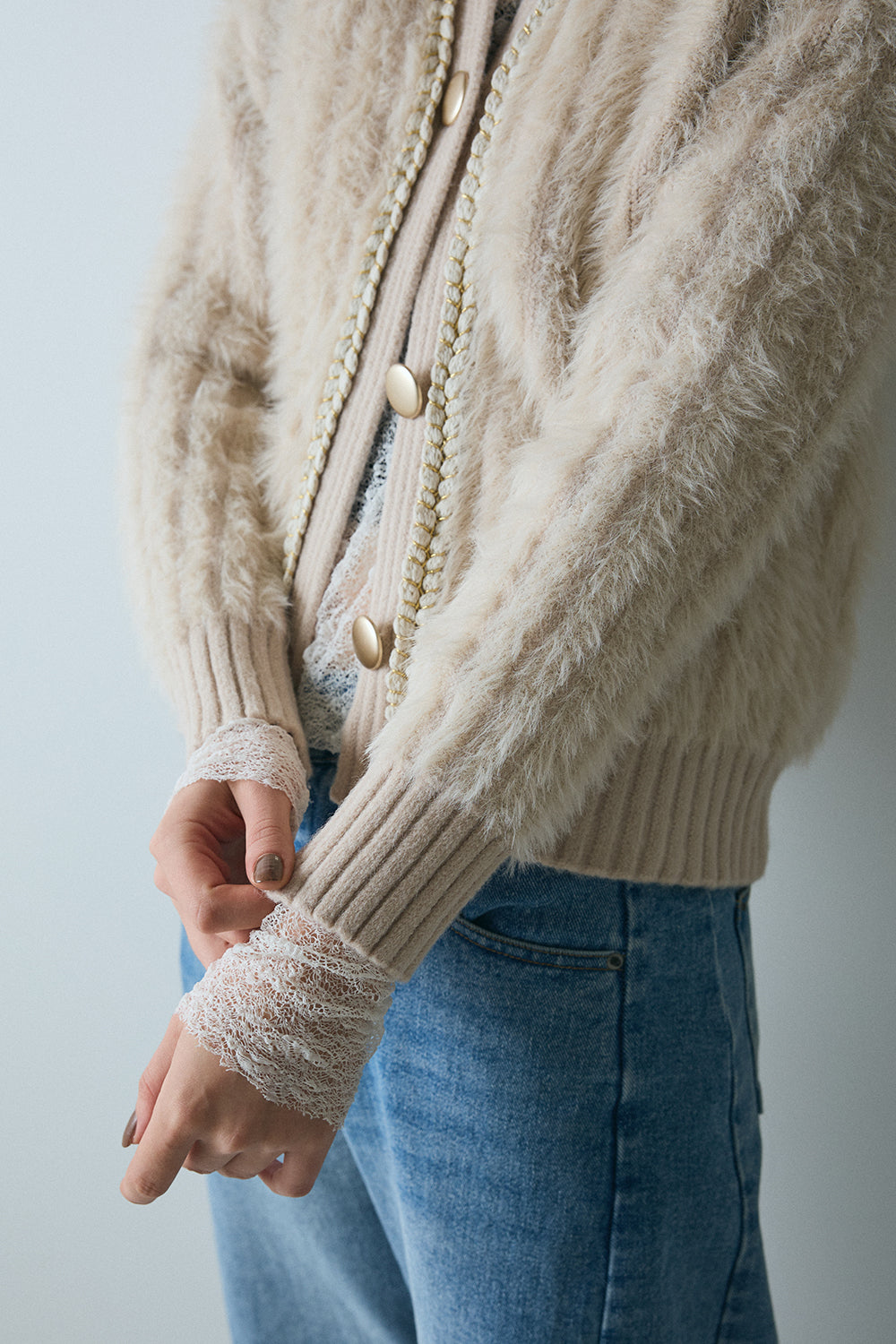 【予約：1月下旬〜2月上旬】Eco Fur Cardigan／60251109045