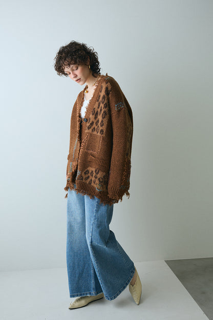 【予約：12月中旬】Overfit Leopard Cardigan／60251109046