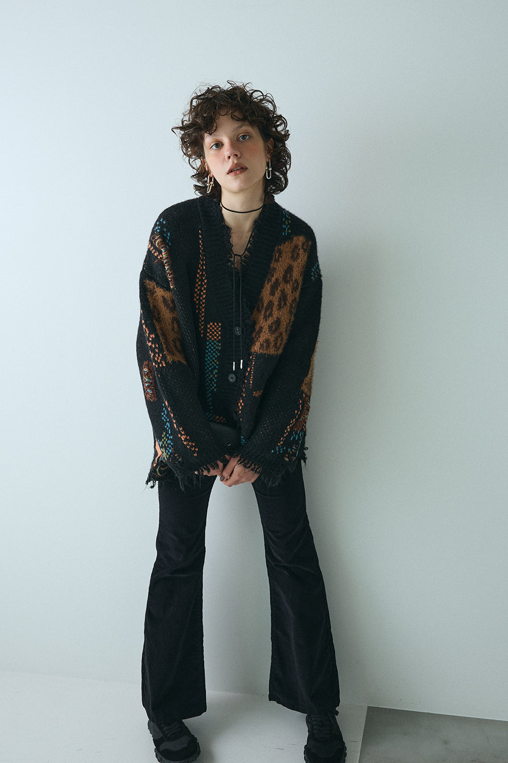 【予約：12月中旬】Overfit Leopard Cardigan／60251109046