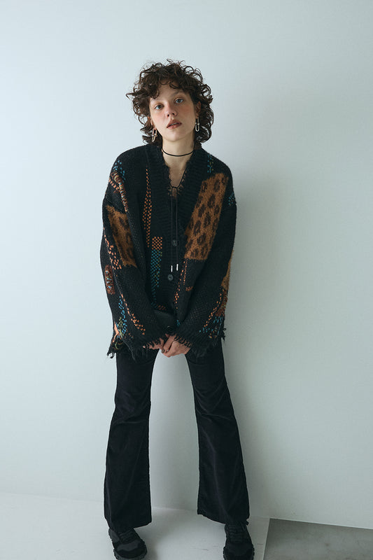 【予約：12月中旬】Overfit Leopard Cardigan／60251109046