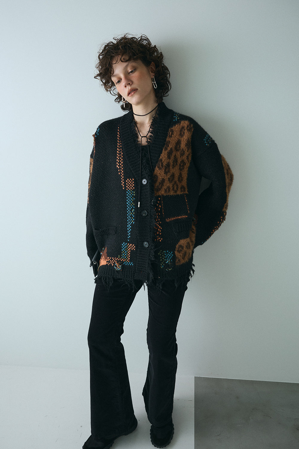 【予約：12月中旬】Overfit Leopard Cardigan／60251109046