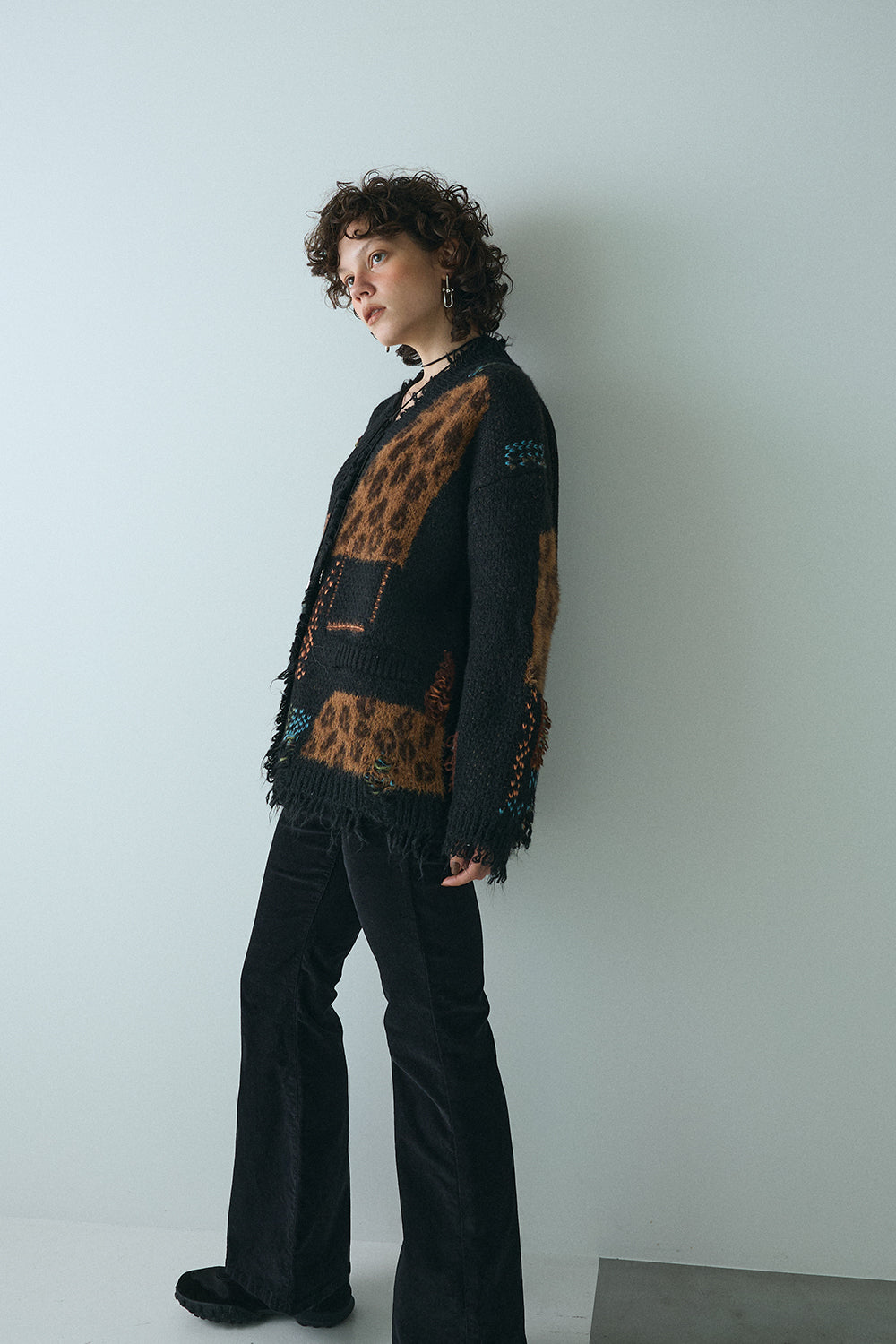 【予約：12月中旬】Overfit Leopard Cardigan／60251109046