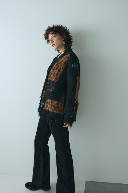 【予約：12月中旬】Overfit Leopard Cardigan／60251109046