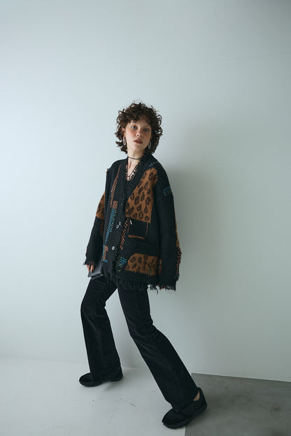 【予約：12月中旬】Overfit Leopard Cardigan／60251109046