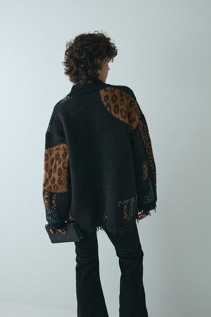 【予約：12月中旬】Overfit Leopard Cardigan／60251109046