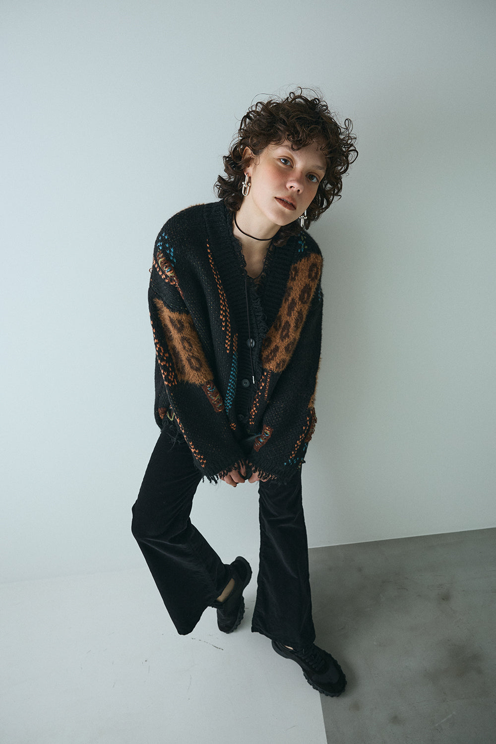 【予約：12月中旬】Overfit Leopard Cardigan／60251109046