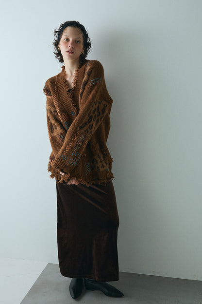 【予約：12月中旬】Overfit Leopard Cardigan／60251109046