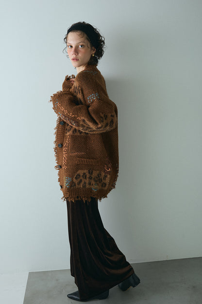 【予約：12月中旬】Overfit Leopard Cardigan／60251109046