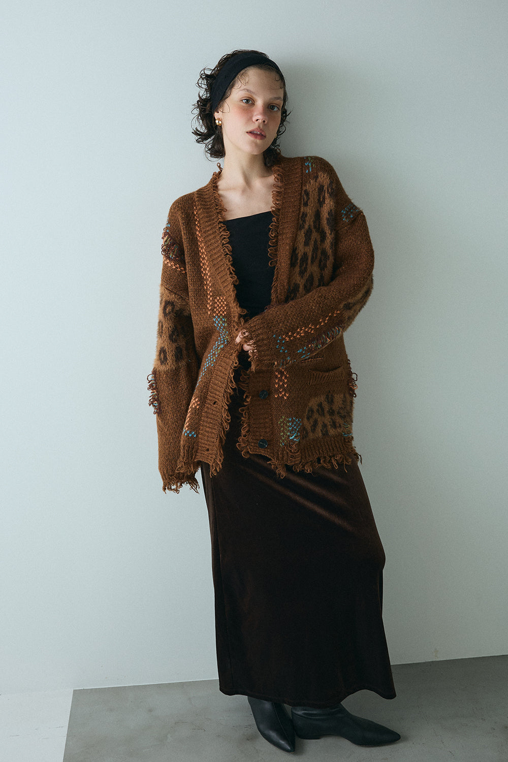 【予約：12月中旬】Overfit Leopard Cardigan／60251109046