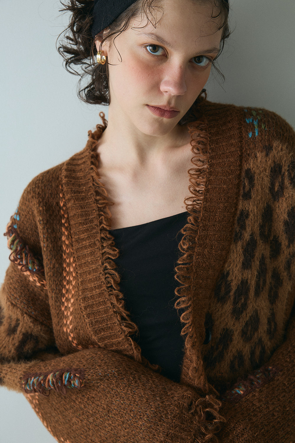 【予約：12月中旬】Overfit Leopard Cardigan／60251109046