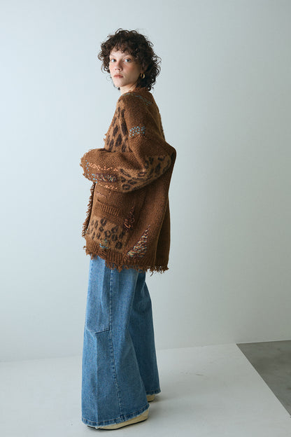 【予約：12月中旬】Overfit Leopard Cardigan／60251109046