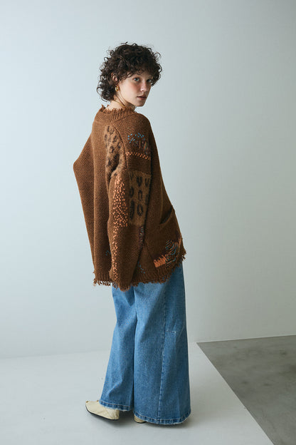 【予約：12月中旬】Overfit Leopard Cardigan／60251109046