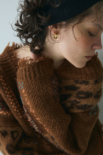 【予約：12月中旬】Overfit Leopard Cardigan／60251109046