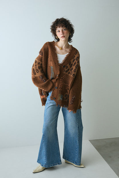 【予約：12月中旬】Overfit Leopard Cardigan／60251109046