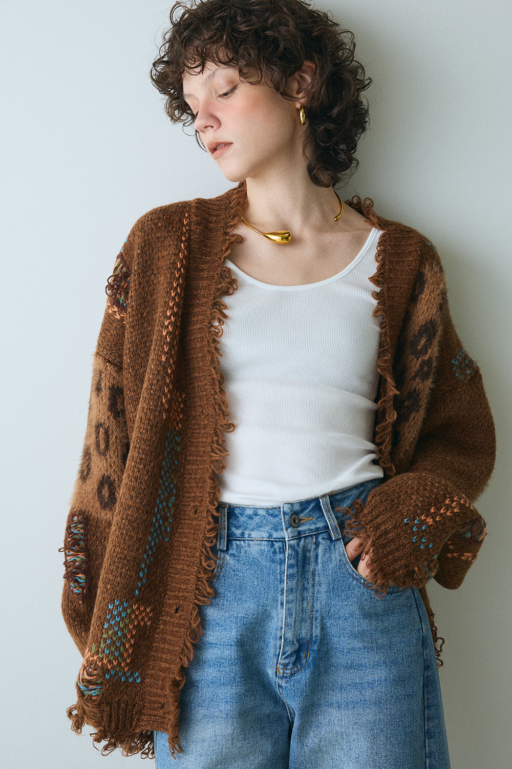 【予約：12月中旬】Overfit Leopard Cardigan／60251109046