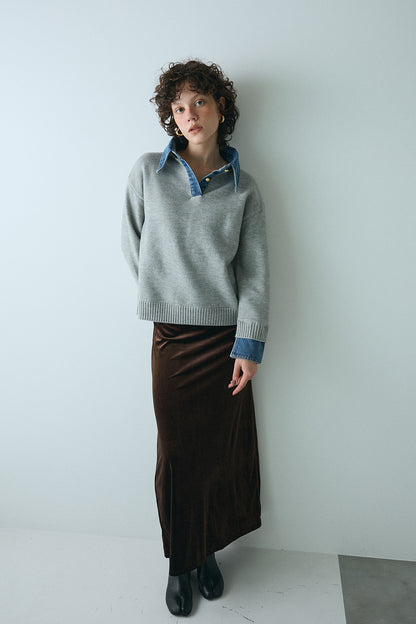 【予約：1月下旬〜2月上旬】Layered Knit／60251109048