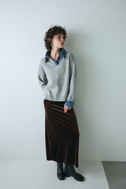 【予約：1月下旬〜2月上旬】Layered Knit／60251109048