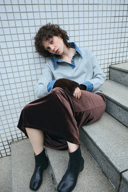 【予約：1月下旬〜2月上旬】Layered Knit／60251109048