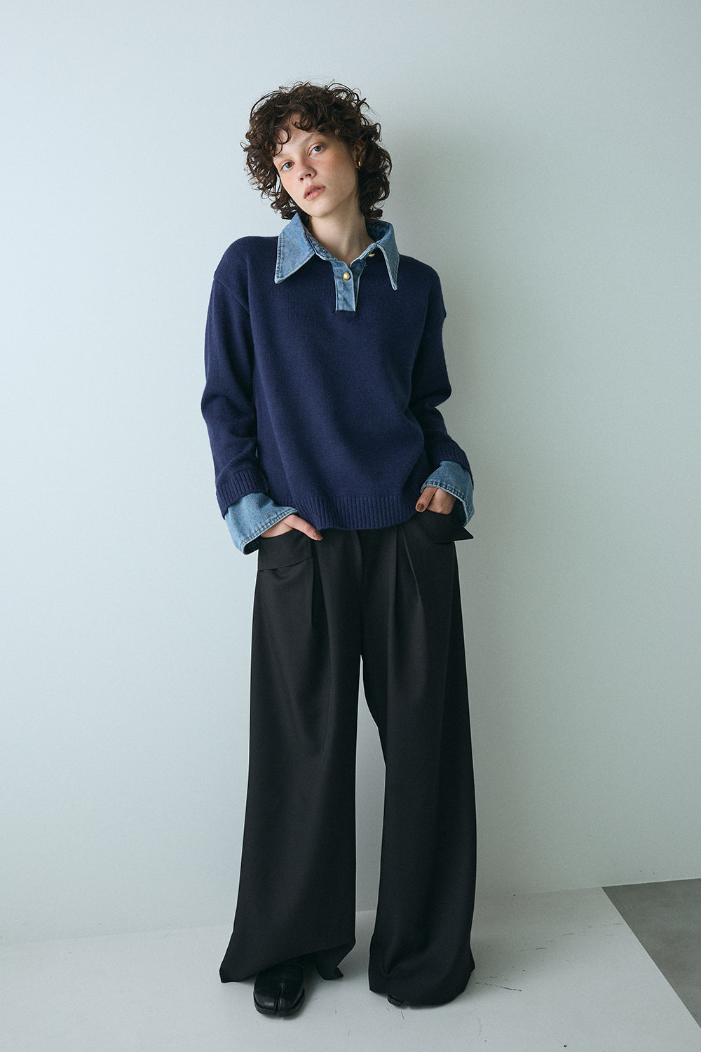 【予約：1月下旬〜2月上旬】Layered Knit／60251109048