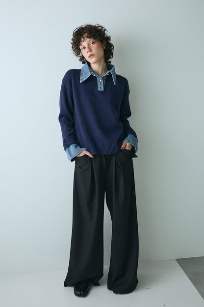【予約：1月下旬〜2月上旬】Layered Knit／60251109048