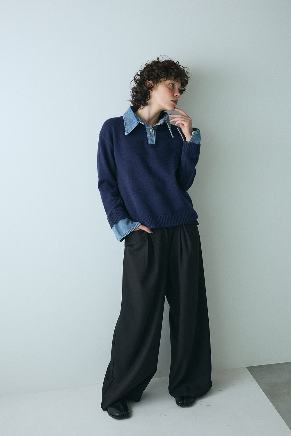 【予約：1月下旬〜2月上旬】Layered Knit／60251109048