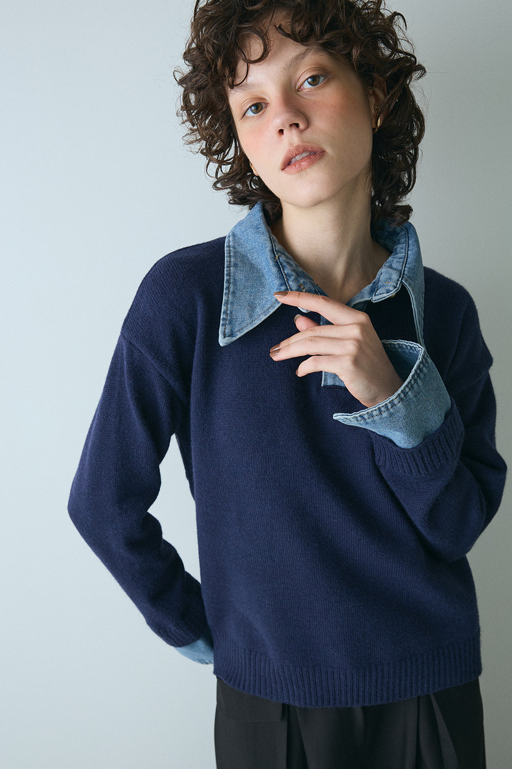 【予約：1月下旬〜2月上旬】Layered Knit／60251109048