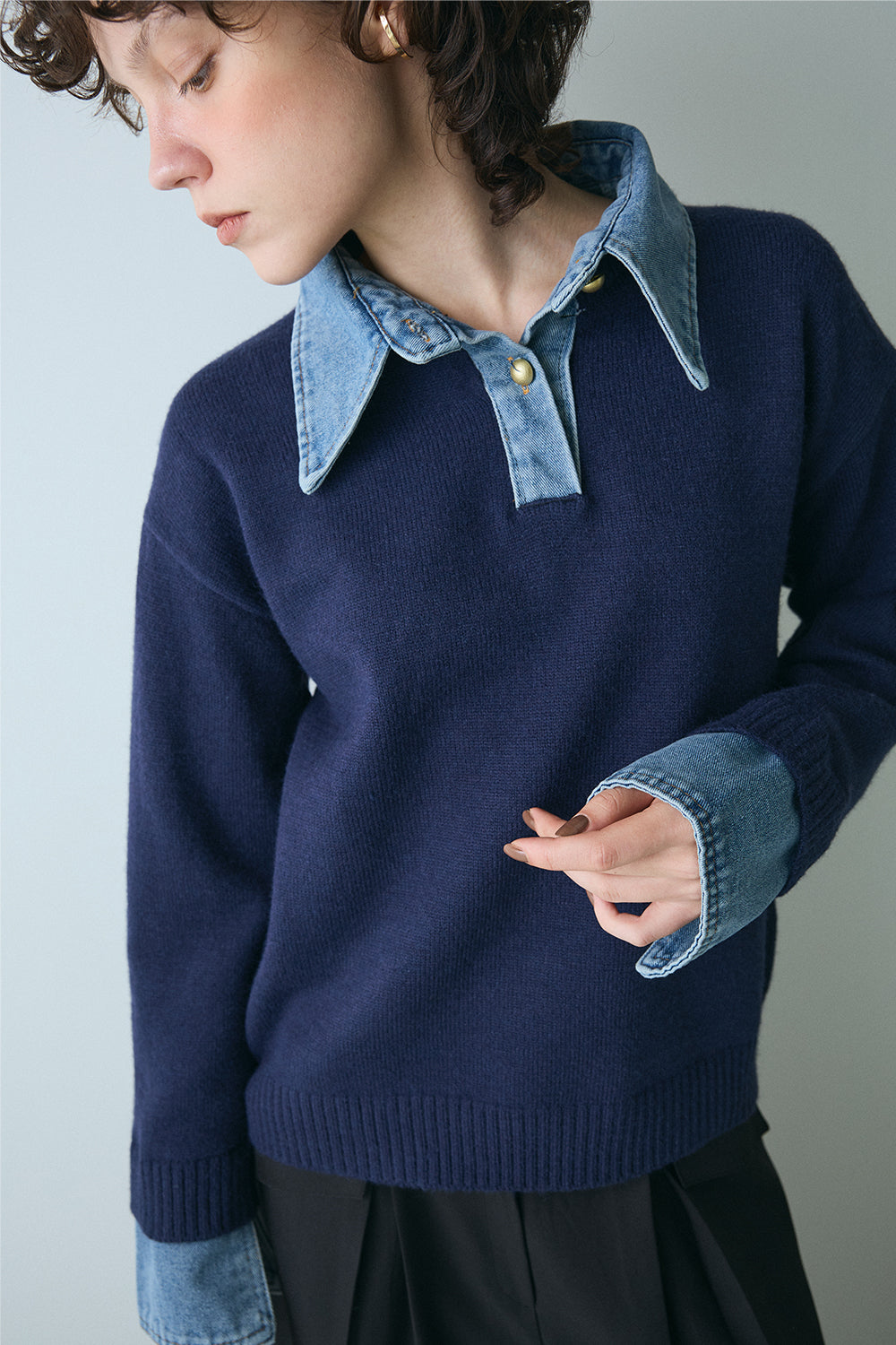 【予約：1月下旬〜2月上旬】Layered Knit／60251109048