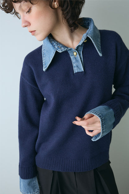 【予約：1月下旬〜2月上旬】Layered Knit／60251109048
