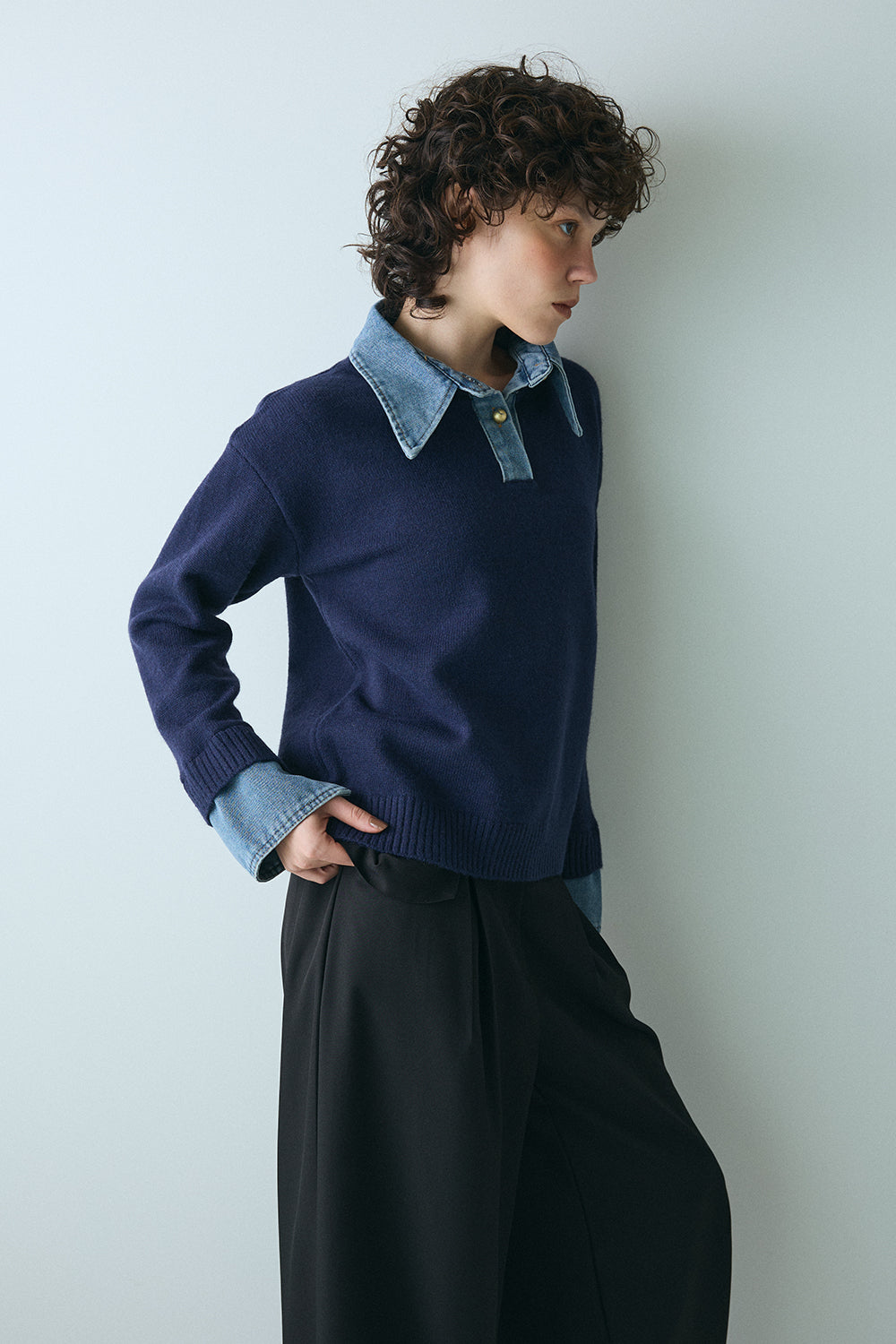 【予約：1月下旬〜2月上旬】Layered Knit／60251109048