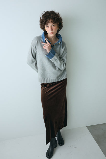 【予約：1月下旬〜2月上旬】Layered Knit／60251109048