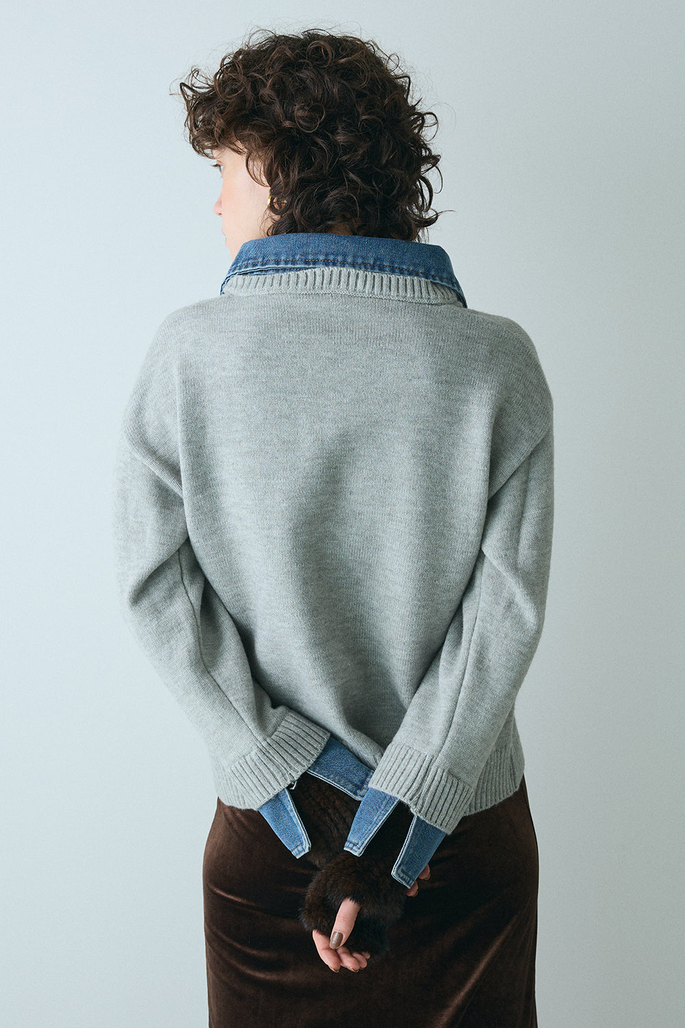 【予約：1月下旬〜2月上旬】Layered Knit／60251109048