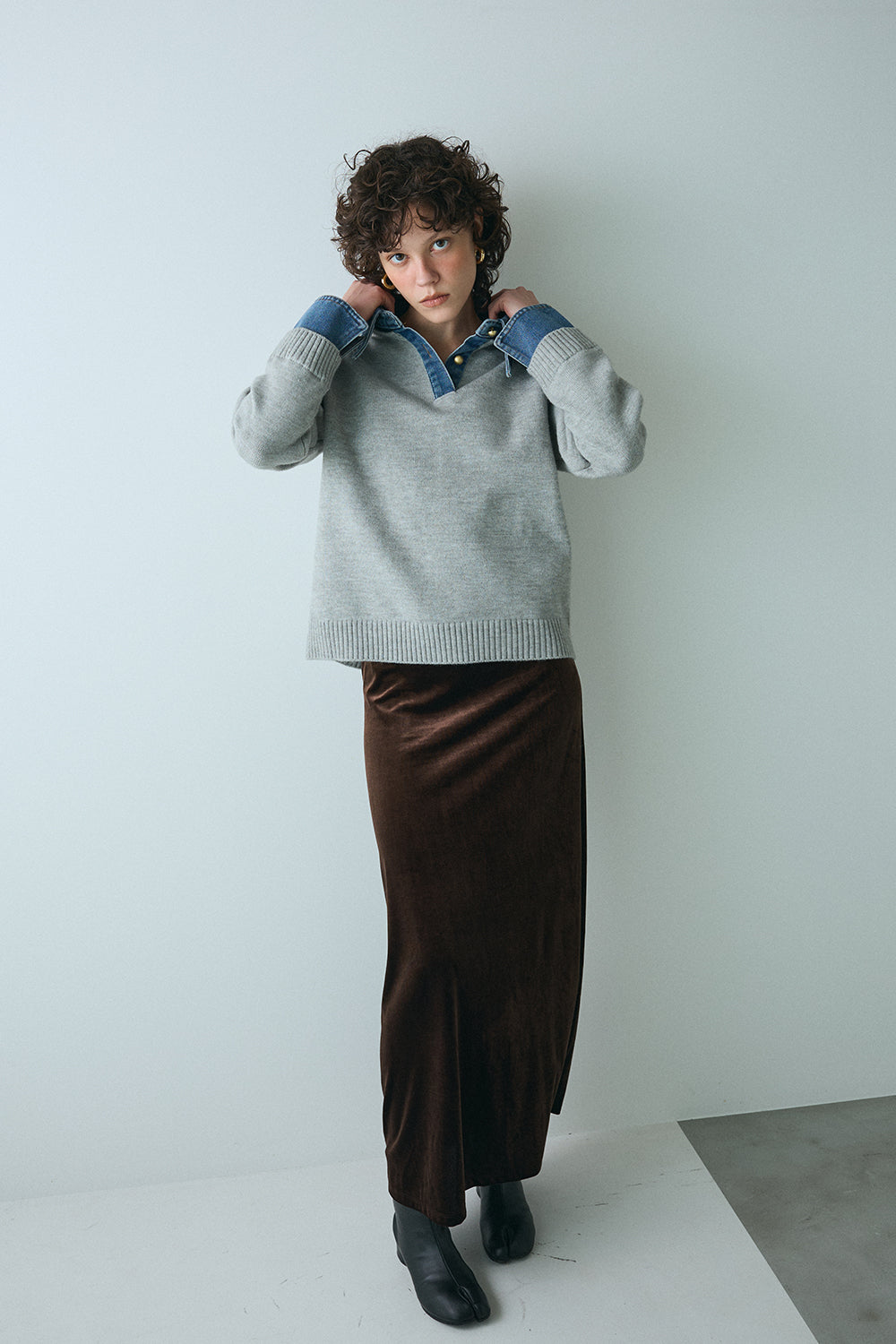 【予約：1月下旬〜2月上旬】Layered Knit／60251109048