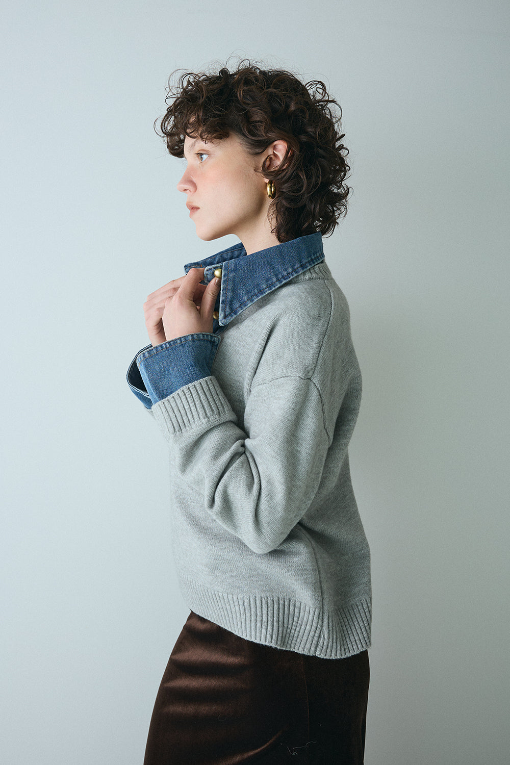 【予約：1月下旬〜2月上旬】Layered Knit／60251109048